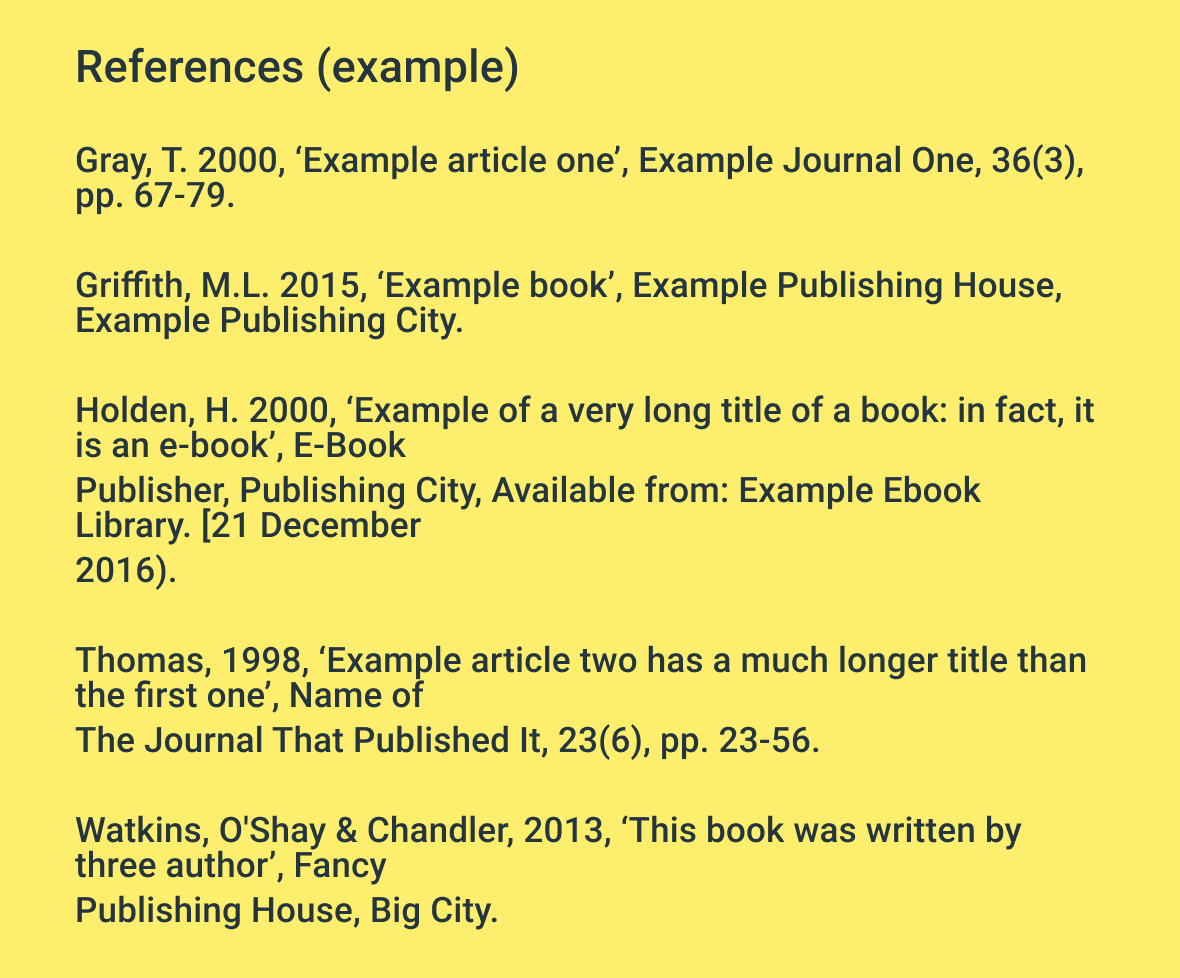 references example