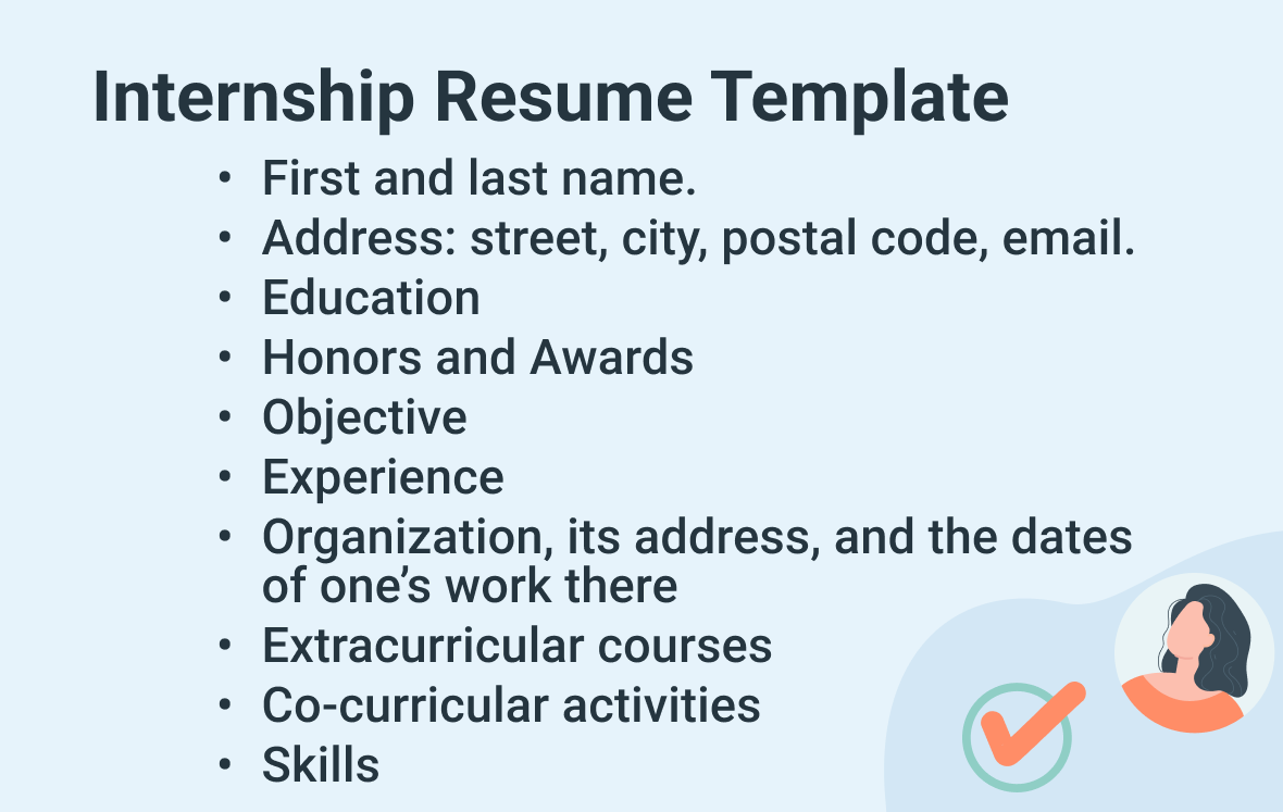 internship resume template