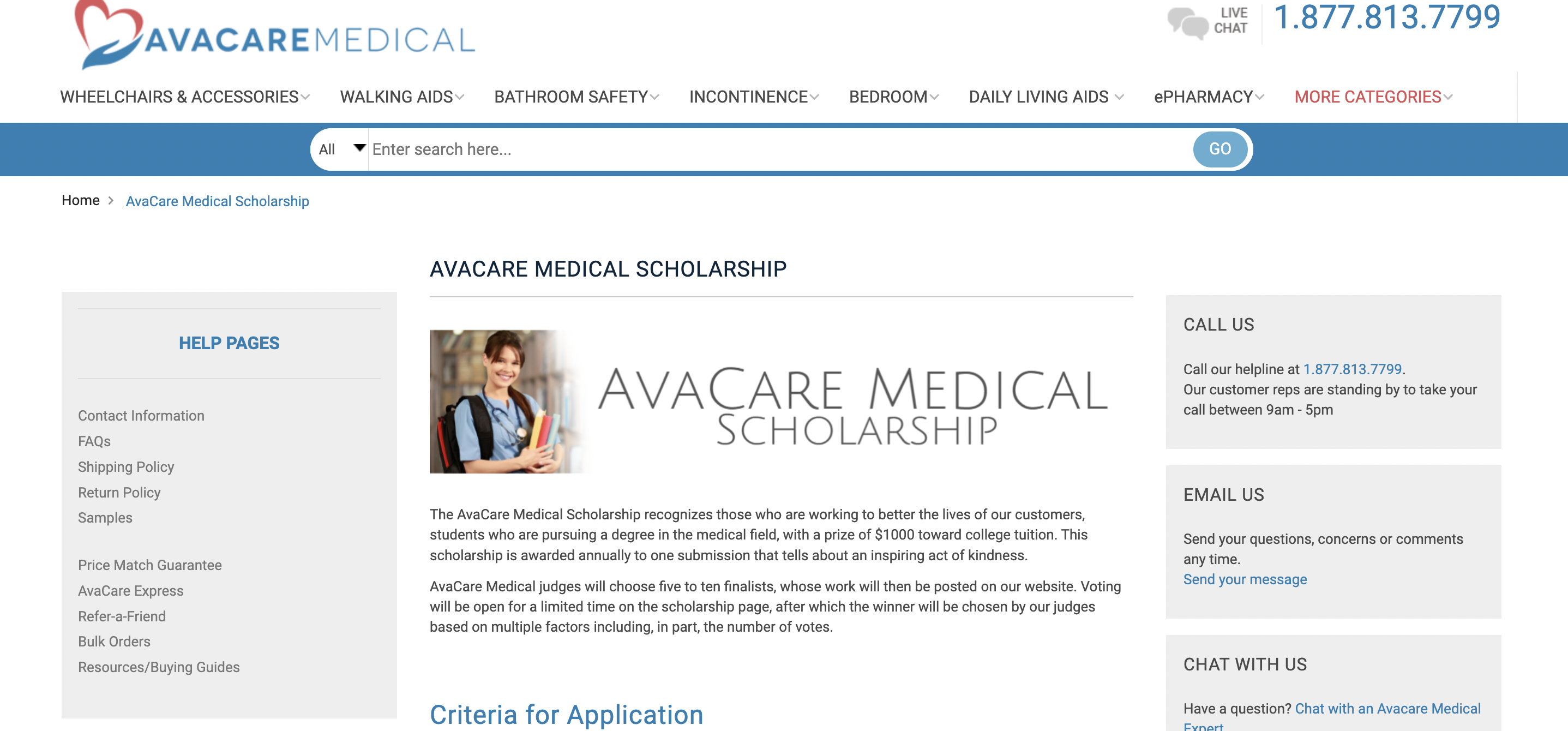 AvaCare Medical Scholarship