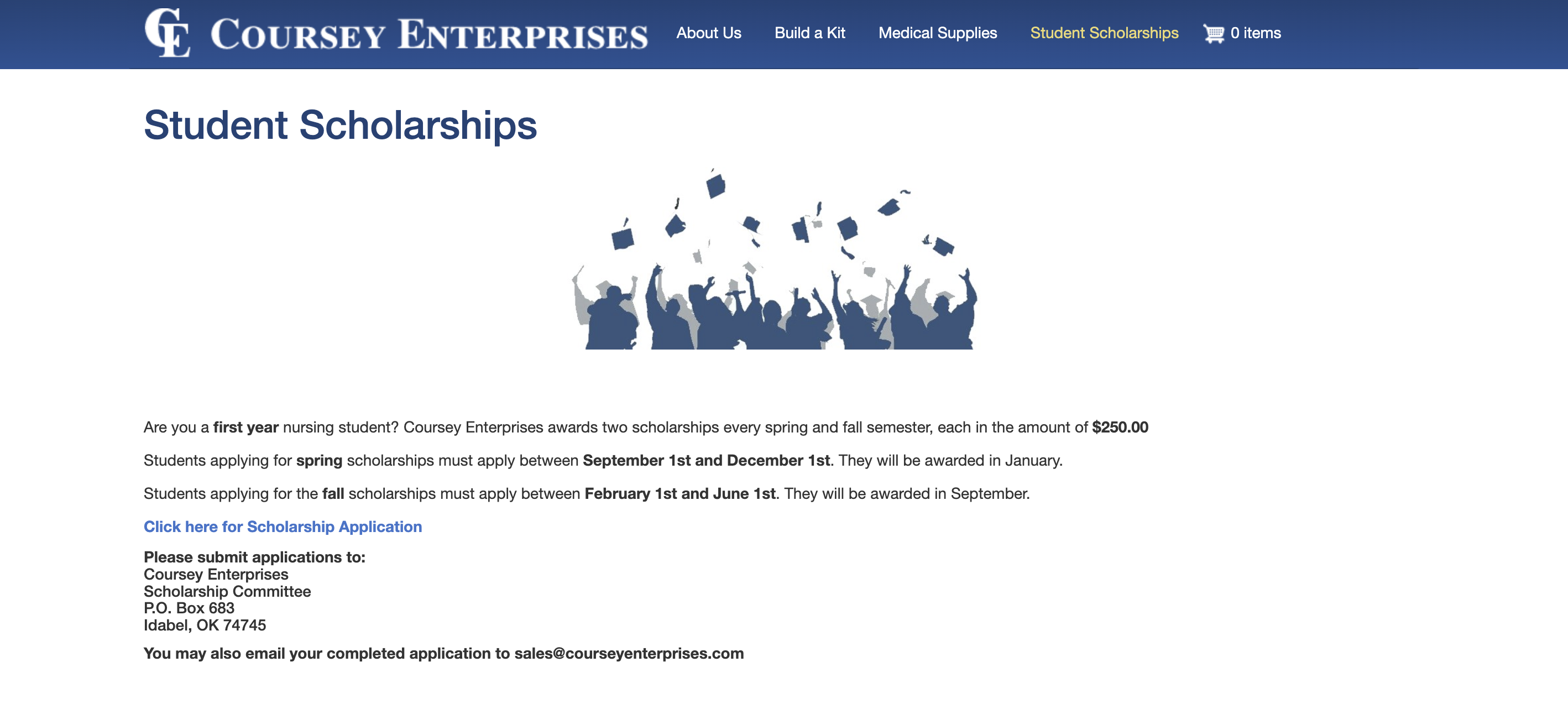 Coursey Enterprises Student Scholarships