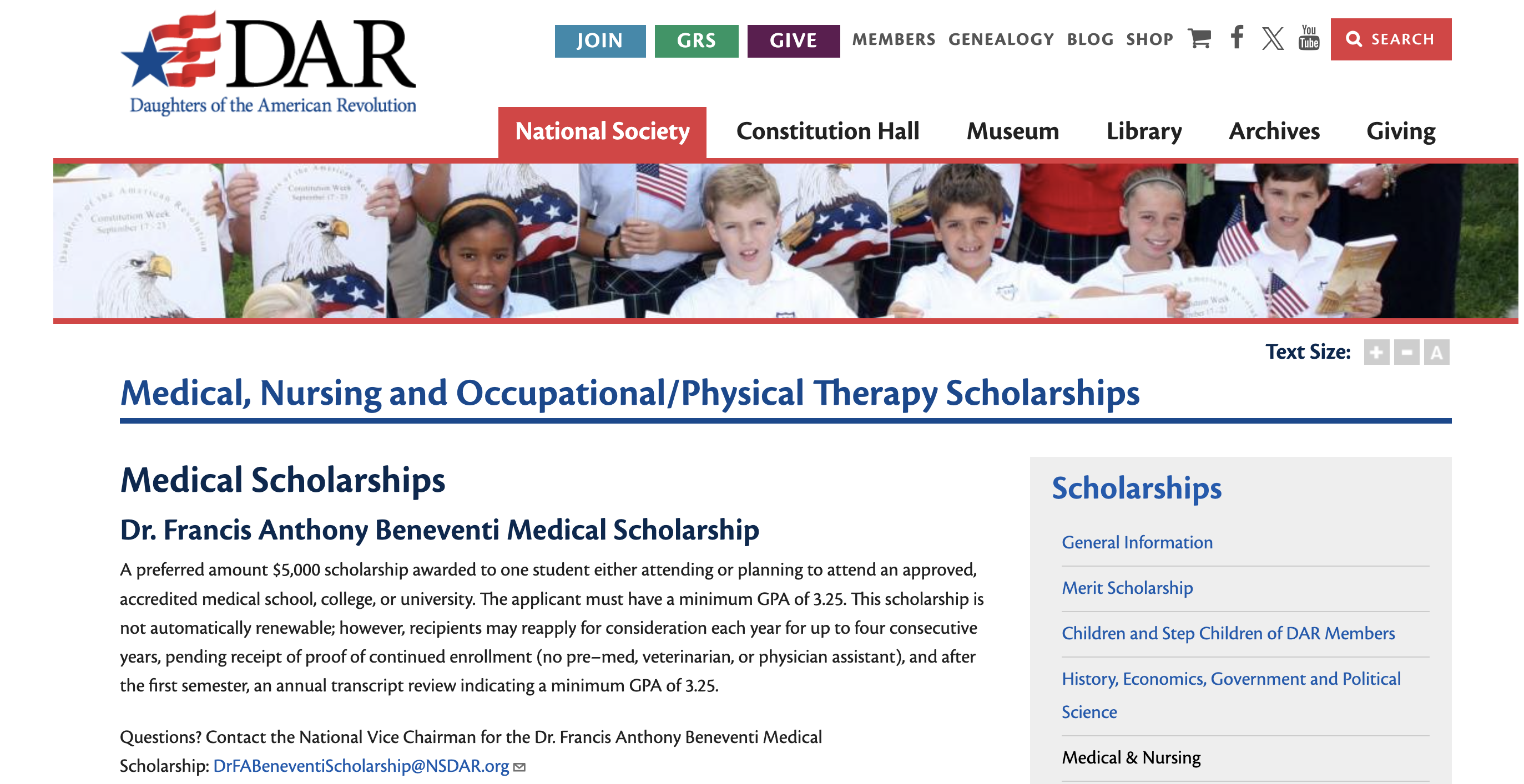 DAR Caroline E. Holt Nursing Scholarship